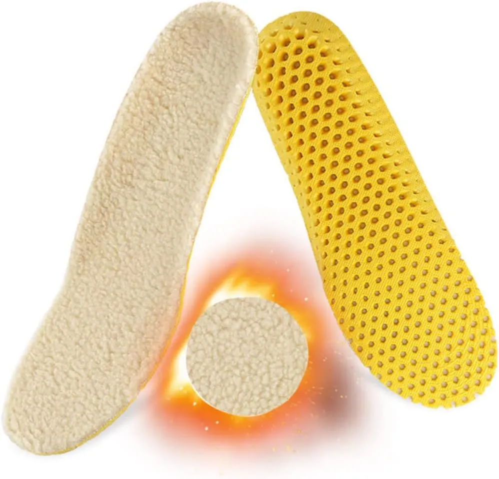 2 Pair Warm Insoles Soft Slippers Breathable Shoes Insert Insoles for Plantar Fasciitis Orthopedic Winter Insoles Cozy Shoe Inserts Arch Support Insoles Arch of Foot Running Shoes/2716
