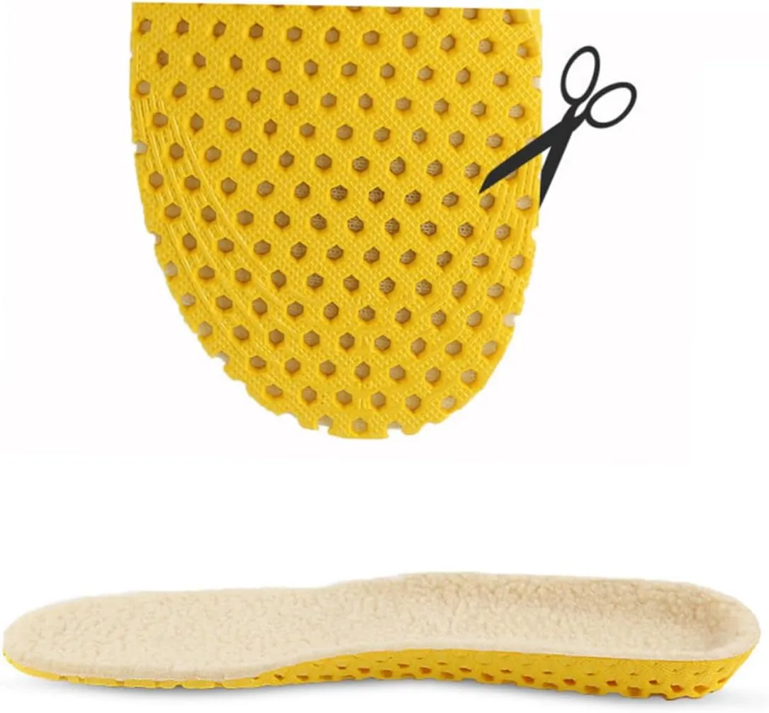 2 Pair Warm Insoles Soft Slippers Breathable Shoes Insert Insoles for Plantar Fasciitis Orthopedic Winter Insoles Cozy Shoe Inserts Arch Support Insoles Arch of Foot Running Shoes/2716
