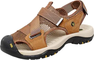 2025 New Andals Men's Breathable Sports Outdoor Beach Shoes Slip Hollow Cowhide Men's Shoes Man Sandal