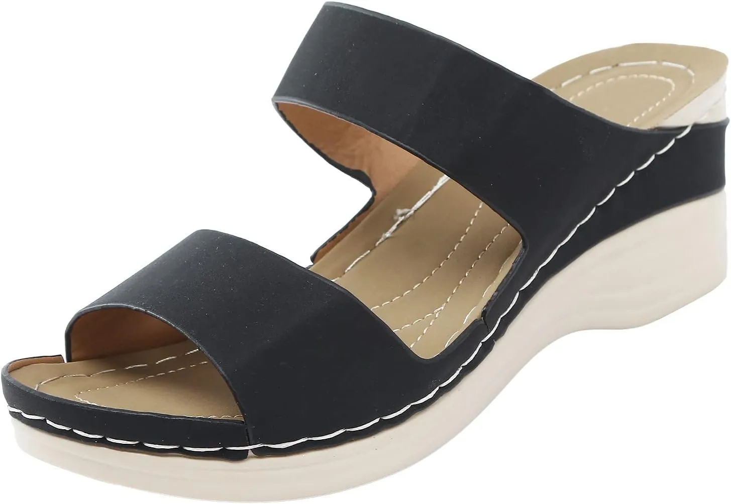 Arch Support Orthopedic Sandals for Women Comfortable Walking Shoes Lightweight Adjustable Straps Summer Beach Casual Outdoor Recovery Slides