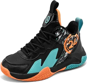 Boys and Kids Basketball Shoes Lightweight Fashion Sneakers Non Slip Sports Basketball Shoes