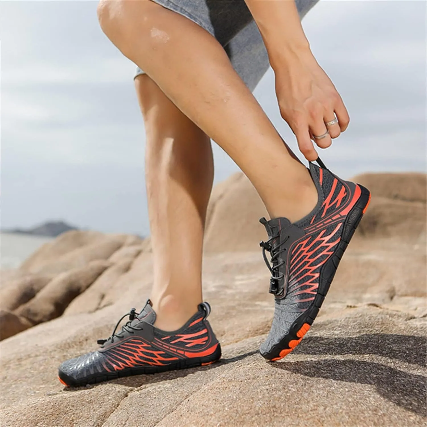 Canbebig Barefoot Shoes Women & Men Non-Slip Athletic Footwear Wide Toe Box Healthy Barefoot Shoes Breathable Running Shoe Unisex Outdoor Hiking Footwear
