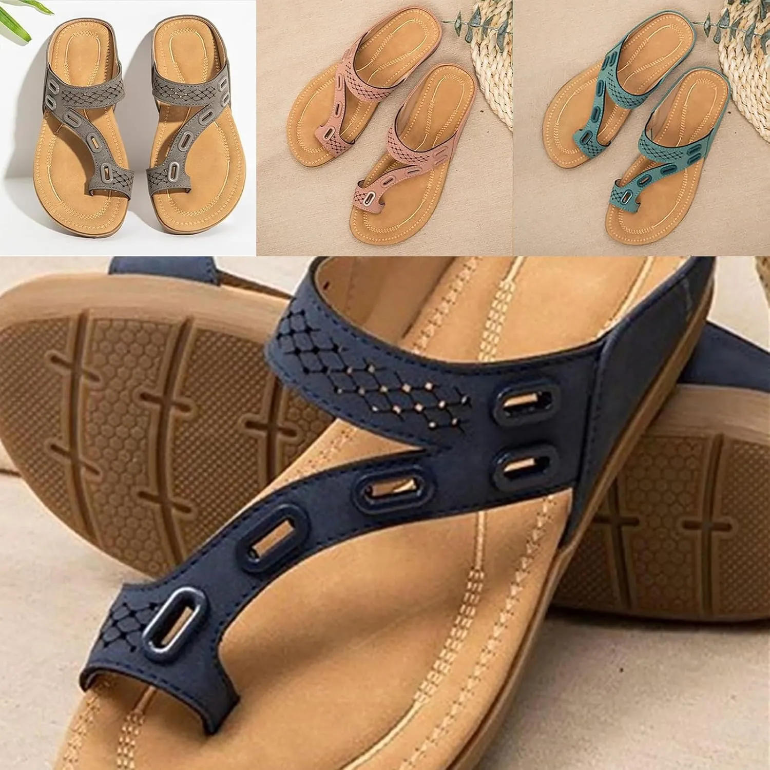 Comfortable Orthotic Slides for Women Arch Support Plantar Fasciitis Relief Thick Cushion Yoga Mat Sandals Summer Casual Slip On Shoes