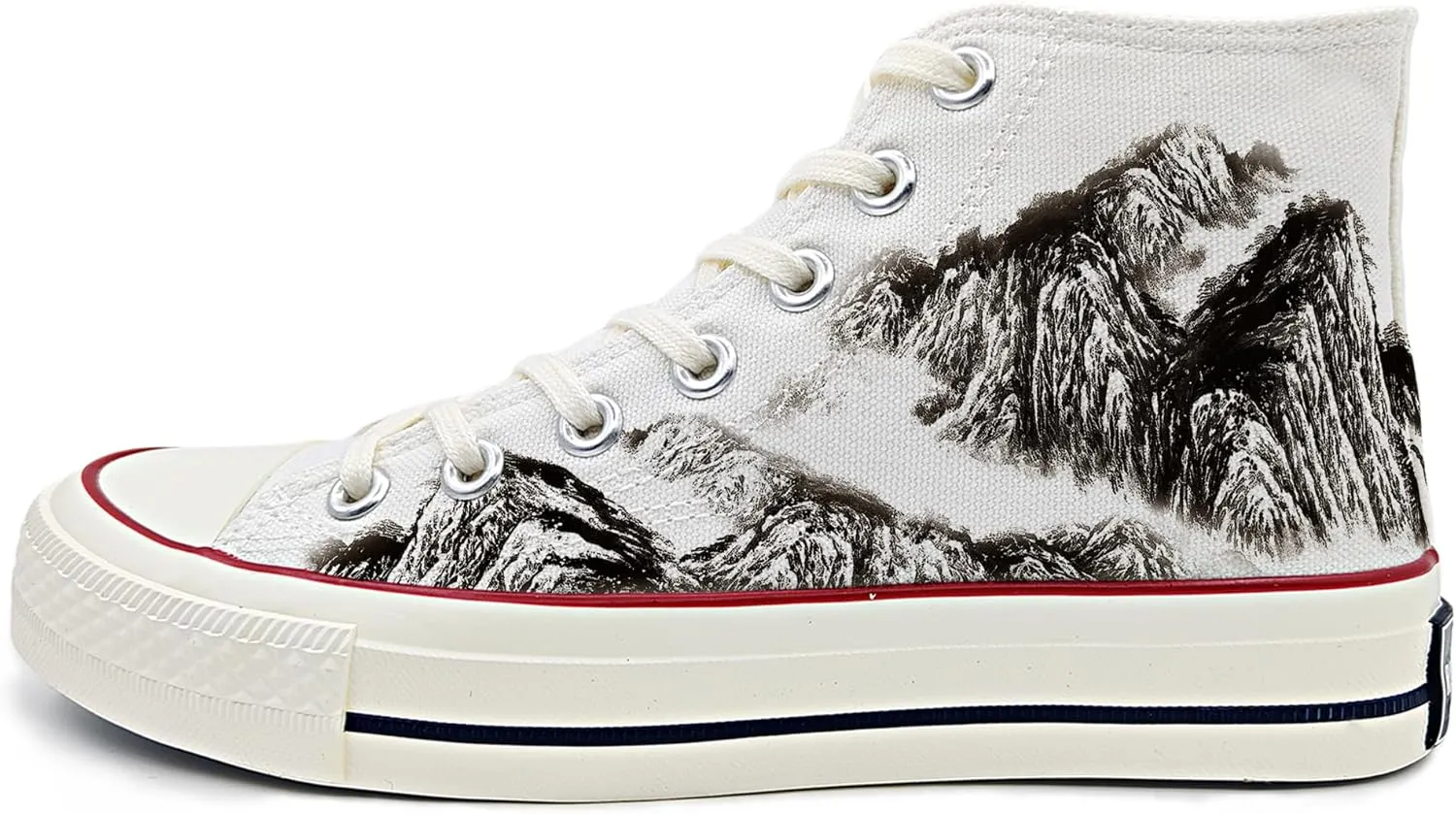Customizable LOGO/pattern/text classic high-top canvas shoes couples casual shoes wear-resistant rubber sole thick cotton double-layer upper corporate gifts/group event customization unisex all-season versatile.