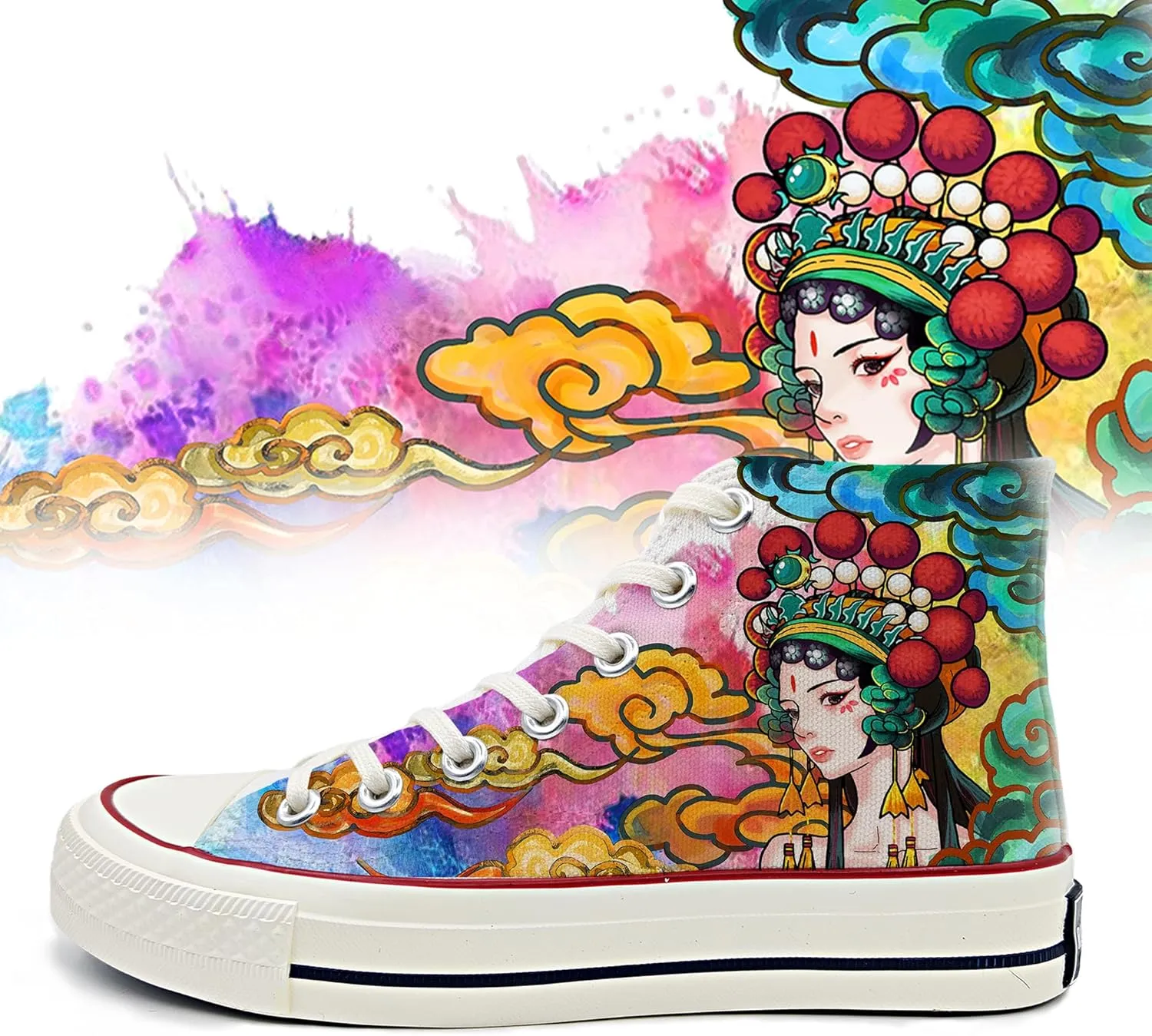 Customizable LOGO/pattern/text classic high-top canvas shoes couples casual shoes wear-resistant rubber sole thick cotton double-layer upper corporate gifts/group event customization unisex all-season versatile.