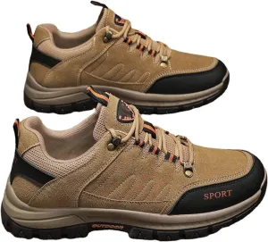 DESESE Men's Hiking Shoes Breathable Non-Slip Sneakers Climbing Shoes,Arch Support High Top Sports Cotton Shoes