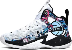 DHOVOR Boys Basketball Shoes Kids Athletic Shoes Fashion Sneakers Non-Slip Tennis Shoes Boys Running Shoes (Little Kid/Big Kid)