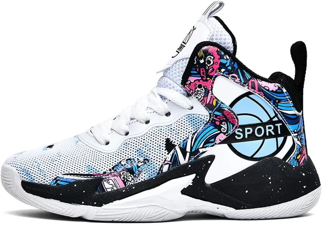 DHOVOR Boys Basketball Shoes Kids Athletic Shoes Fashion Sneakers Non-Slip Tennis Shoes Boys Running Shoes (Little Kid/Big Kid)