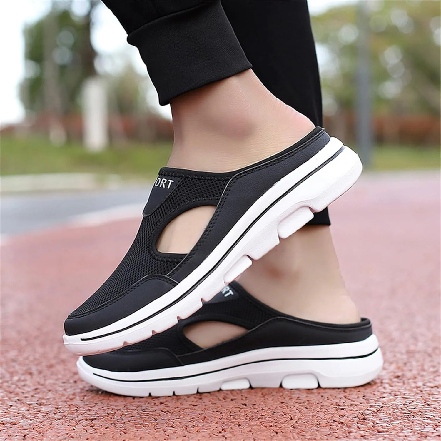 Diabetic Shoes for Women Orthopedic Slip On Mesh Sneakers Wide Width Casual Flats with Arch Support Beach Soft Sandals