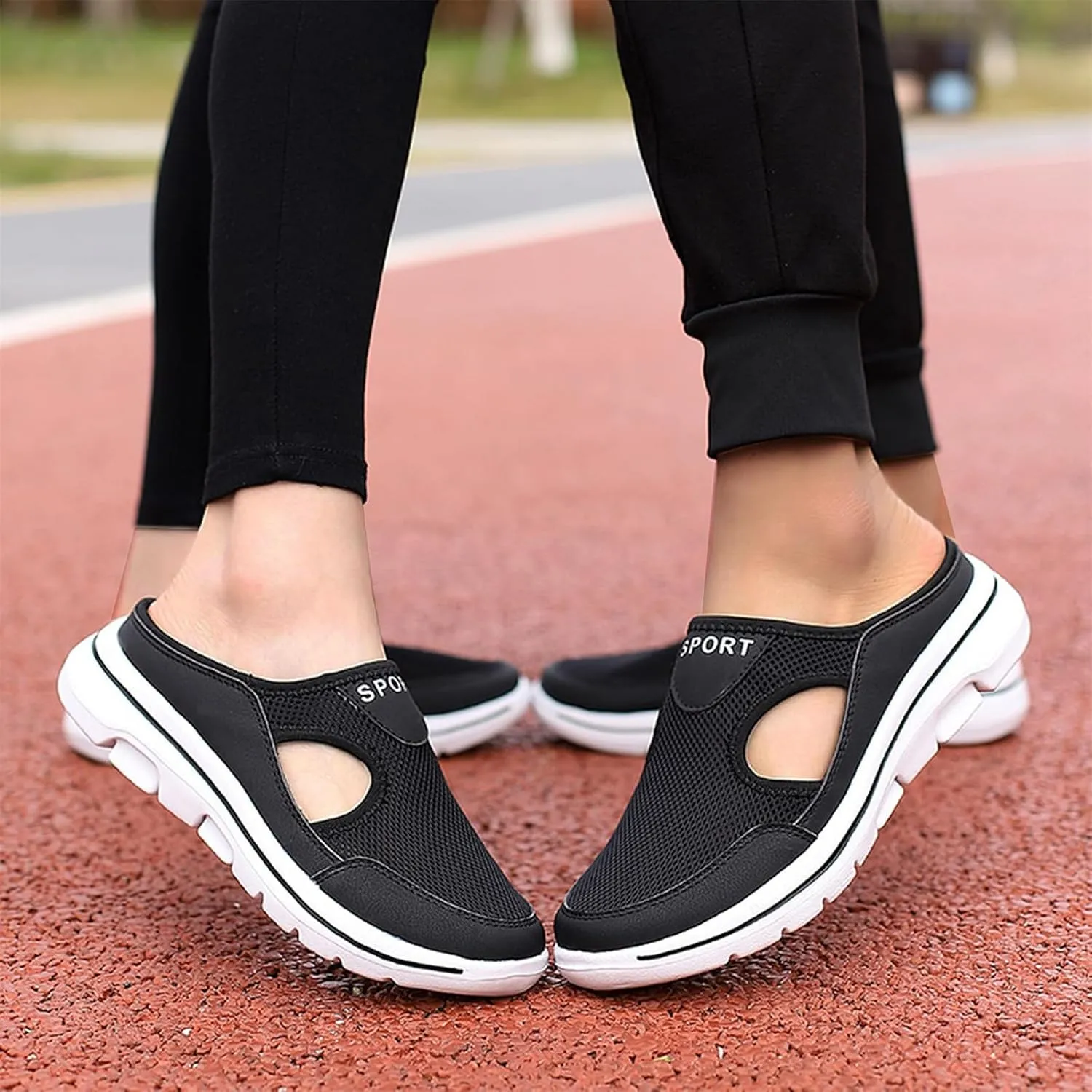 Diabetic Shoes for Women Orthopedic Slip On Mesh Sneakers Wide Width Casual Flats with Arch Support Beach Soft Sandals