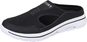 Diabetic Shoes for Women Orthopedic Slip On Mesh Sneakers Wide Width Casual Flats with Arch Support Beach Soft Sandals