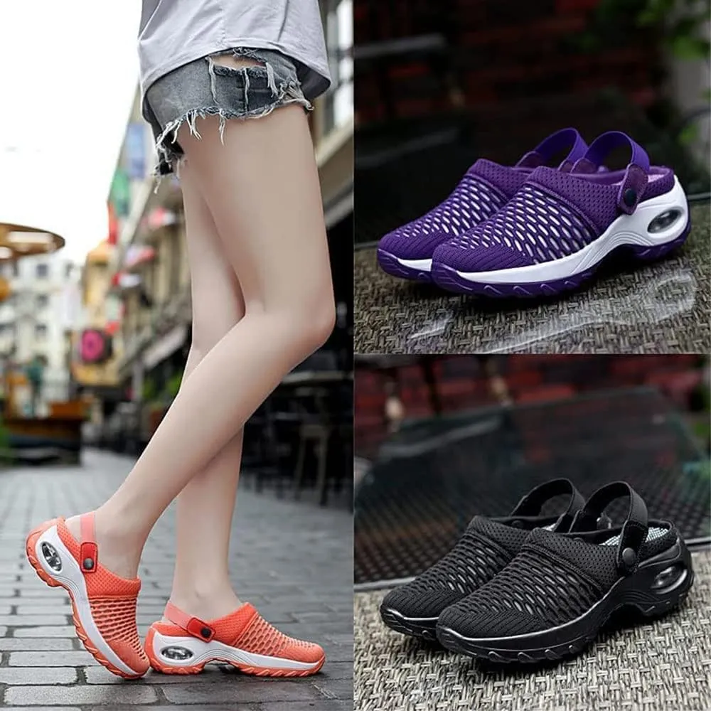 Diabetic Walking Air Cushion Orthopedic Slip-On Shoes,Women Air Cushion Slip-on Orthopedic Walking Shoes with Good Arch Support