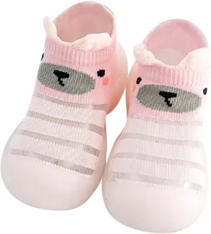 EnJoCho Children Tennis Shoes Infant Boys Girls Animal Prints Cartoon Socks Shoes Toddler Breathable Mesh The Floor Shoes