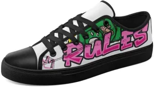 Graffiti Art Low Top Canvas Sneakers Fashion Unisex Streetwear Shoes for Boys Girls Lightweight Casual Footwear
