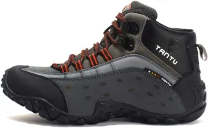 High-top Men's Outdoor Hiking Shoes, Large Size Hiking Shoes, Backpack Travel Shoes Non-Slip, Men's Hiking Boots (Black 40)