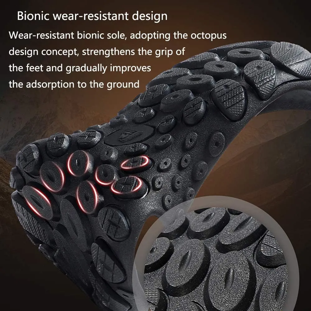 High-top Men's Outdoor Hiking Shoes, Large Size Hiking Shoes, Backpack Travel Shoes Non-Slip, Men's Hiking Boots (Black 40)