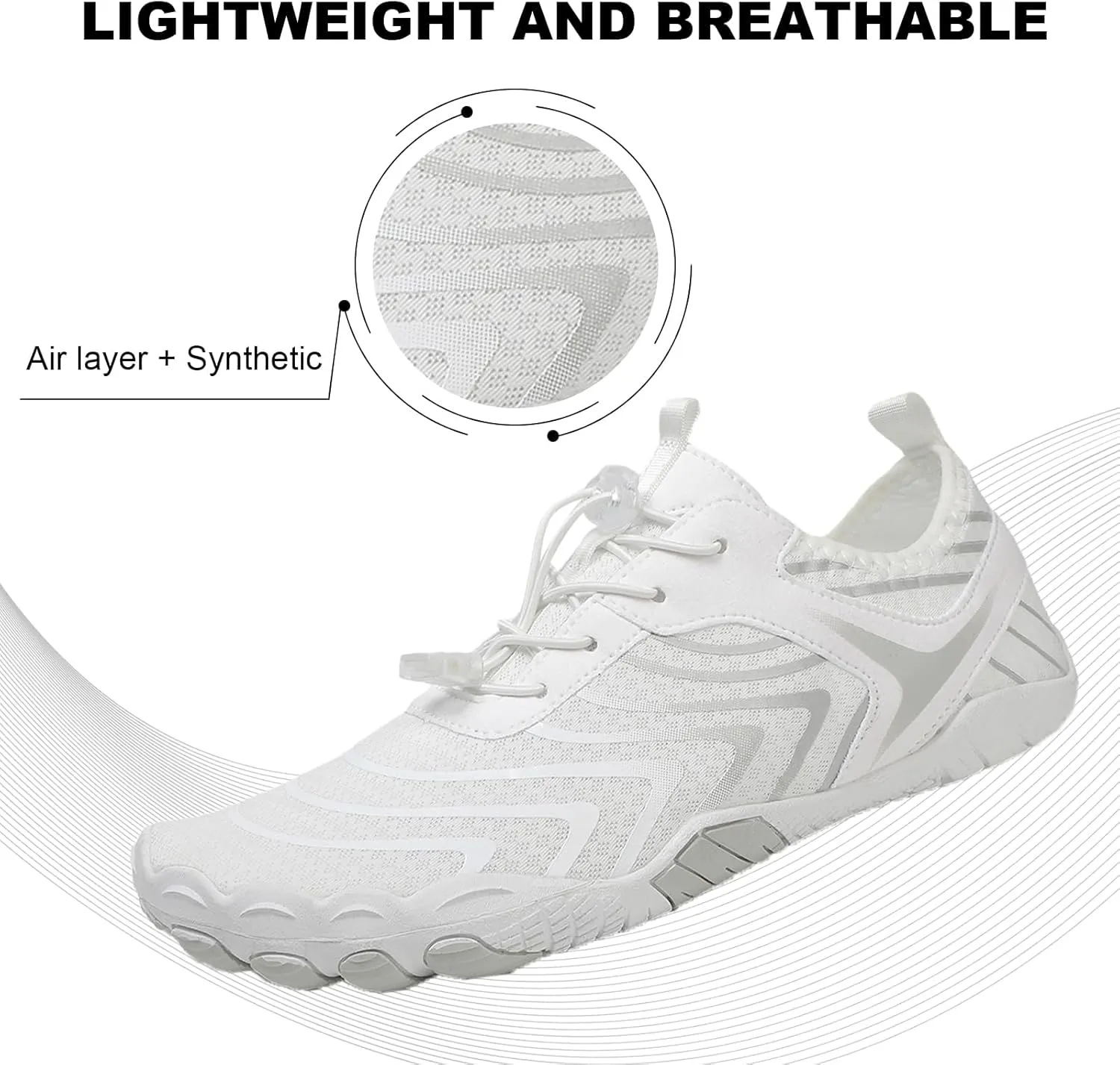 Hike Barefoot Shoes Womens Mens Pro Water Wide Toe Box Non-Slip Breathable Footwear Healthy Unisex Athletic Hiking Neuropathy Grounded Comfort Wear Quick Drying Swim Beach Aqua Sport Diving