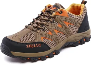 Hiking Boots Mens Walking Shoes Lace Up Backpacking Biking Sports Shoes Climbing Outdoor Low Rise Trekking