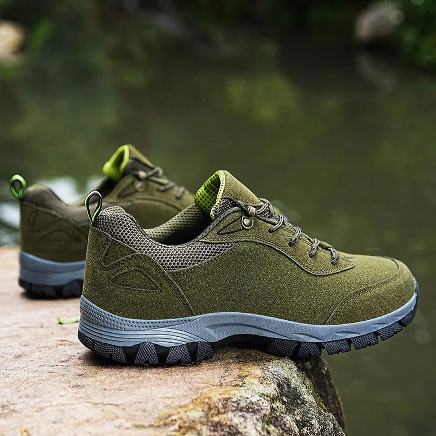 Hiking Shoes Men Outdoor Shoes Non-Slip Trailing Camping Trekking Sneakers Walking Shoes Casual Work Shoes Hiking Sneakers