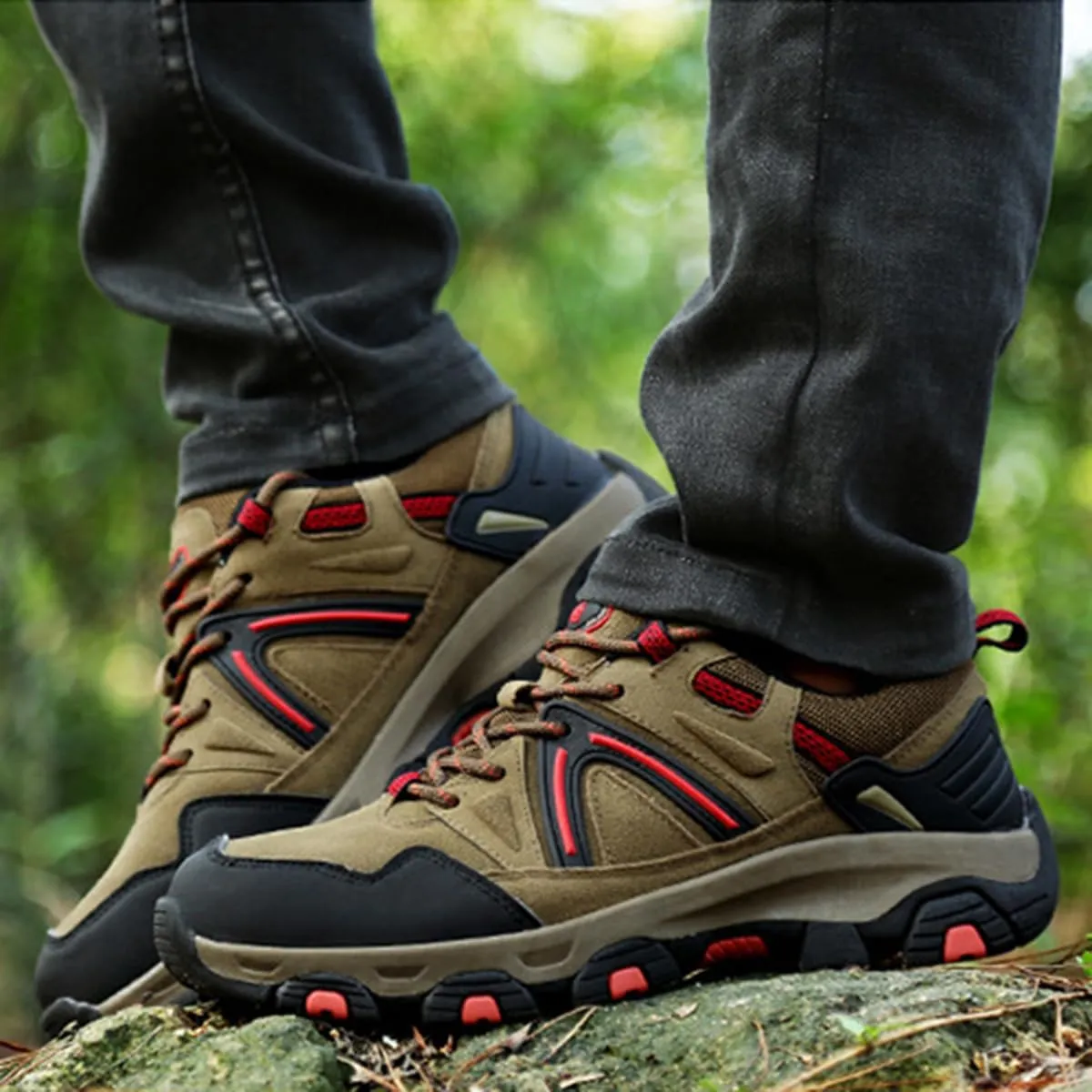 Hiking Shoes Mens Waterproof Mountain Trekking Shoes Men Breathable Walking Shoes Outdoor Sports Running Camping Climbing