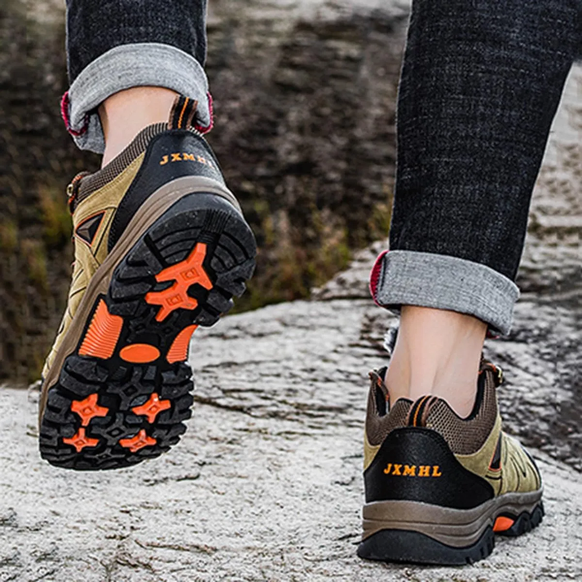 Hiking Shoes Mens Waterproof Mountain Trekking Shoes Men Breathable Walking Shoes Outdoor Sports Running Camping Climbing
