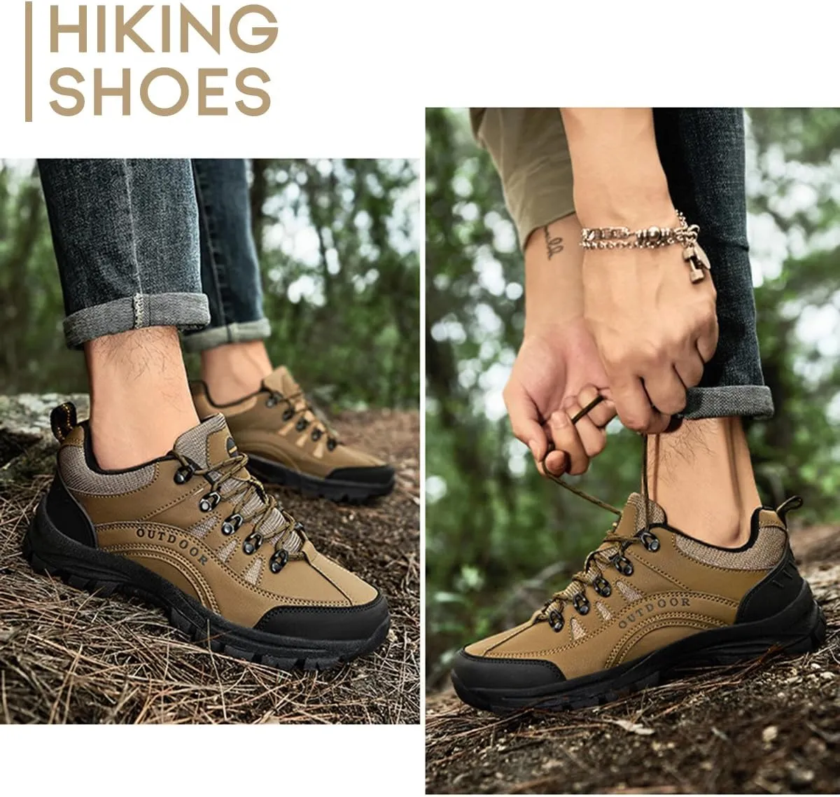 Hiking Shoes Mens Waterproof Mountain Trekking Shoes Men Breathable Walking Shoes Outdoor Sports Running Camping Climbing