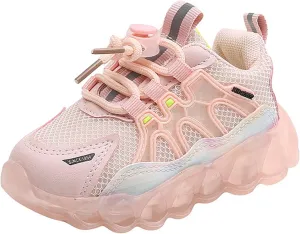 IWIHMIV Boys Running Shoes Kids Luminous Shoes Non-Slip Breathable Sport Athletic Tennis Running Shoes for Girls