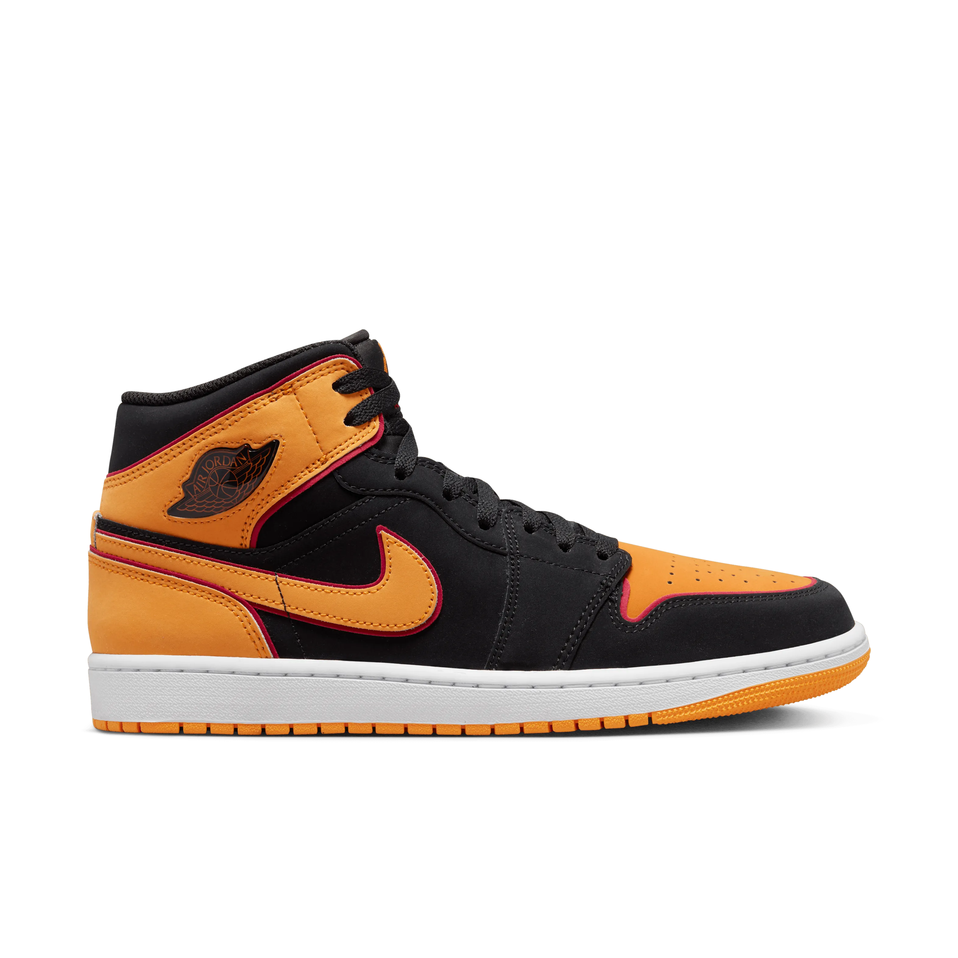Jordan - Men - Air Jordan1 Mid SE - Black/Orange/White