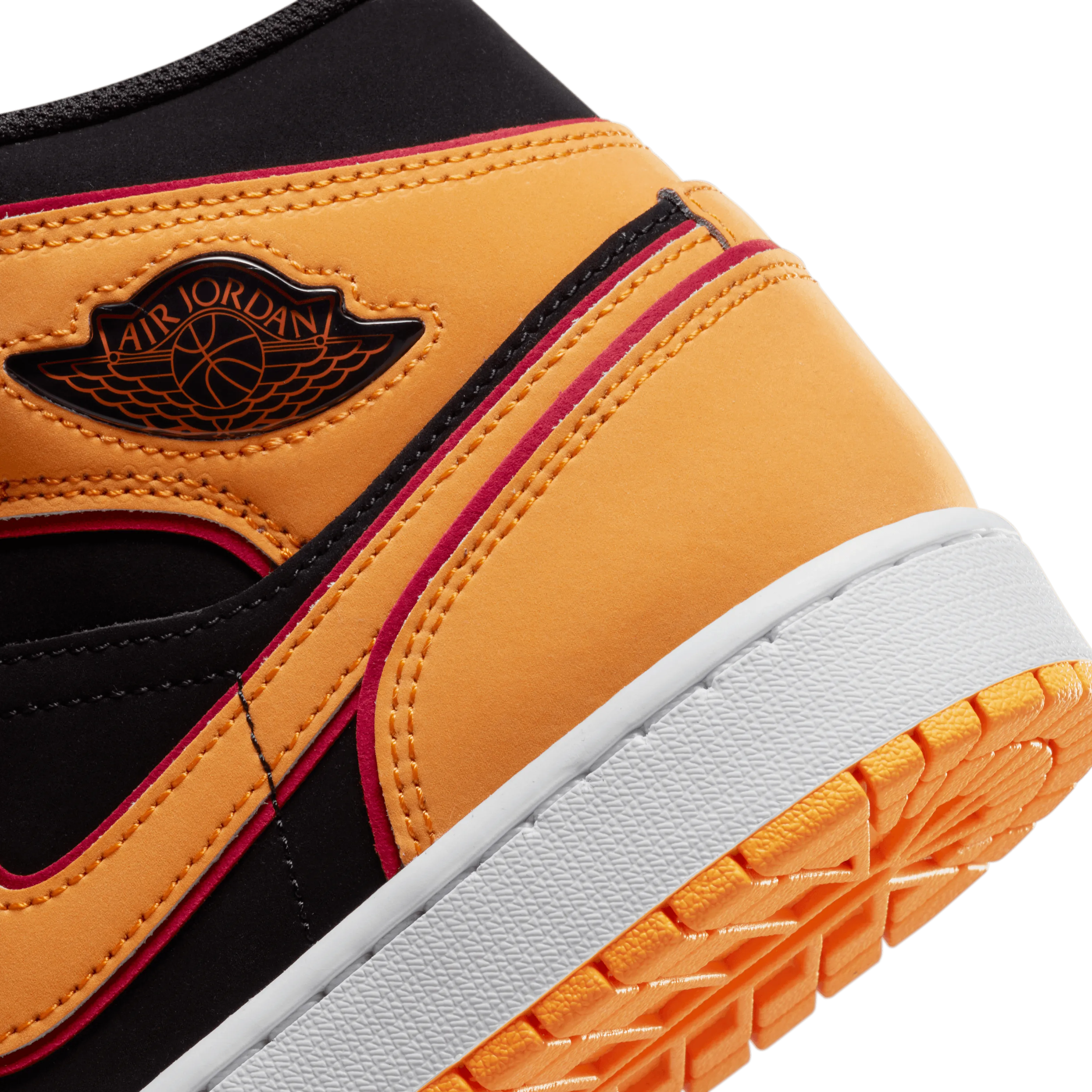 Jordan - Men - Air Jordan1 Mid SE - Black/Orange/White