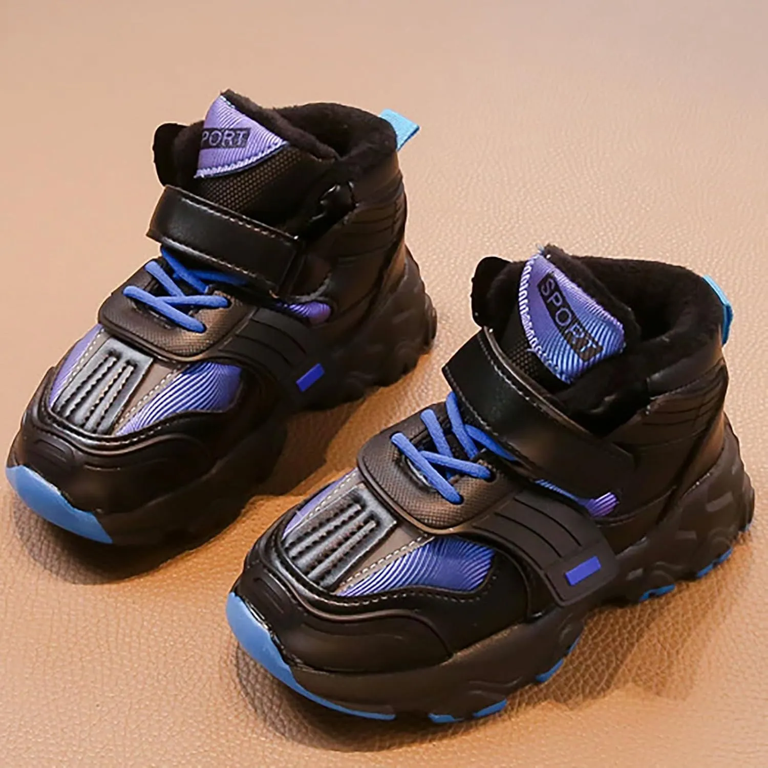 Kids Lightweight Hiking Boots Boys Girls Outdoor Warm Walking Climbing Sneakers Comfortable Light up Shoes Kids Girls