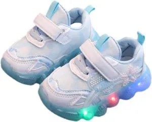 Light Up Shoes Toddler Running Shoes Barefoot Walking Kids Shoes Athletic Flower Girl Shoes Lightweight Mesh Sport Shoes