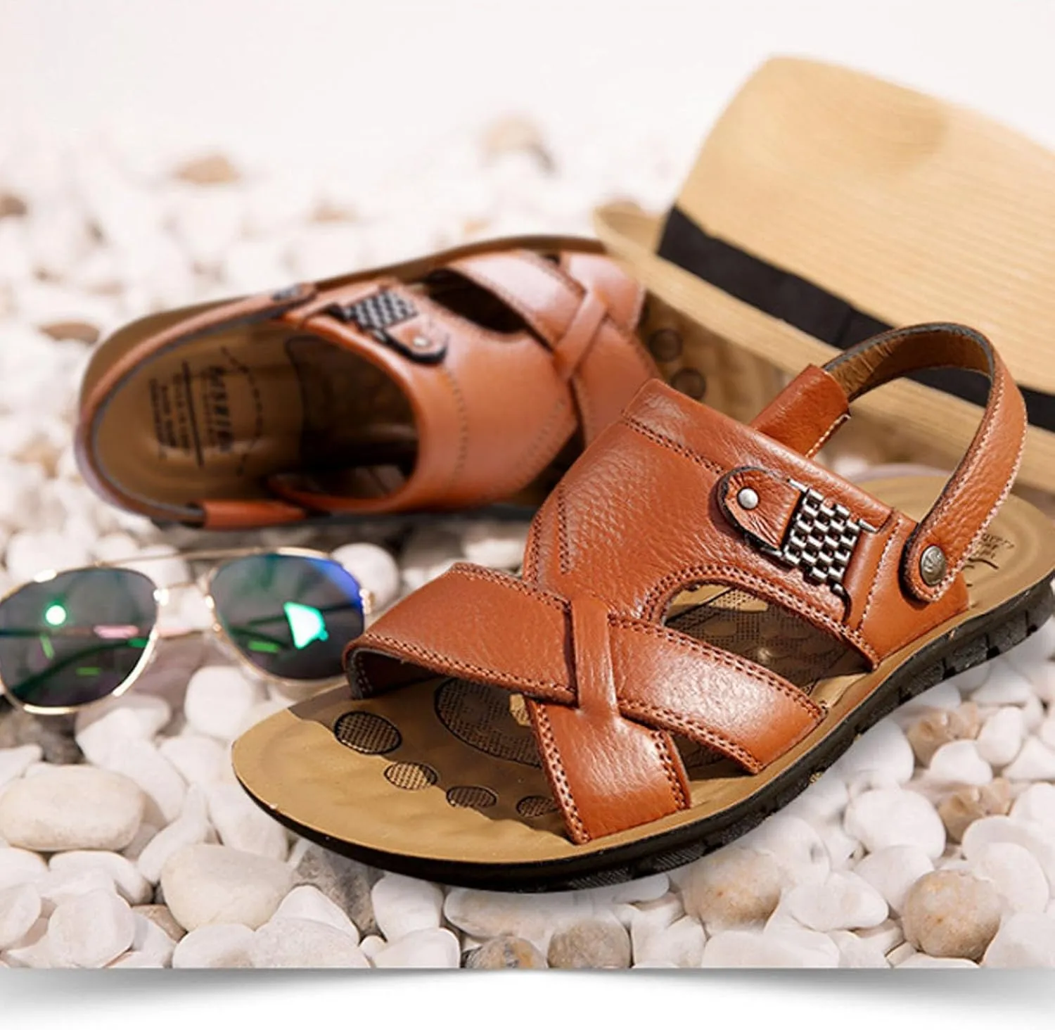 Mens Athletic Sandals Mens Beach Sandals Men Summer Shoes Summer Comfortable Breathable Outdoor Sandal