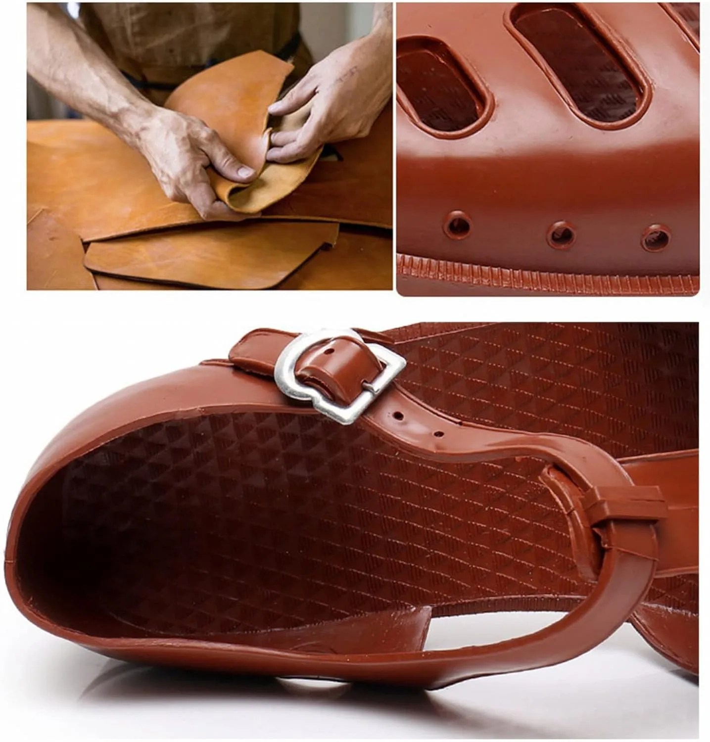 Men'S Baotou Fashion Men'S Sandals Retro Old Plastic Breathable Shoes Strap Men Sandals