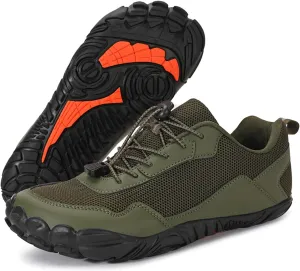 Men's Barefoot Shoes Minimalist Wide Toe Trail Running Shoes Breathable Cross Training Shoe for Gym Climbing Hiking