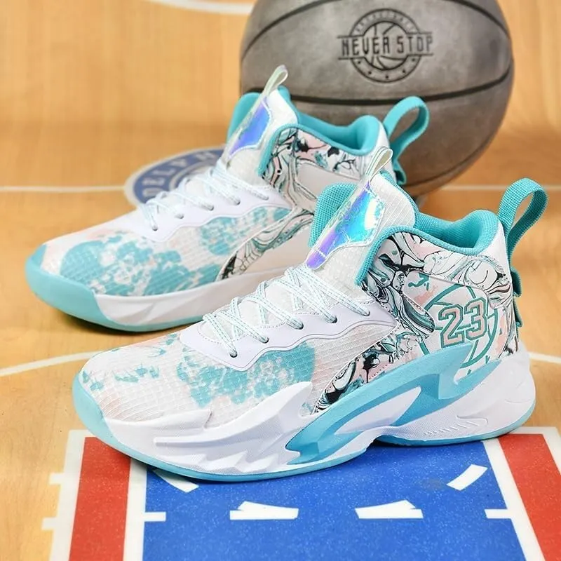 Men's Basketball Shoes Fashionable Outdoor Sports Non Slip Rubber Soled Basketball Boots