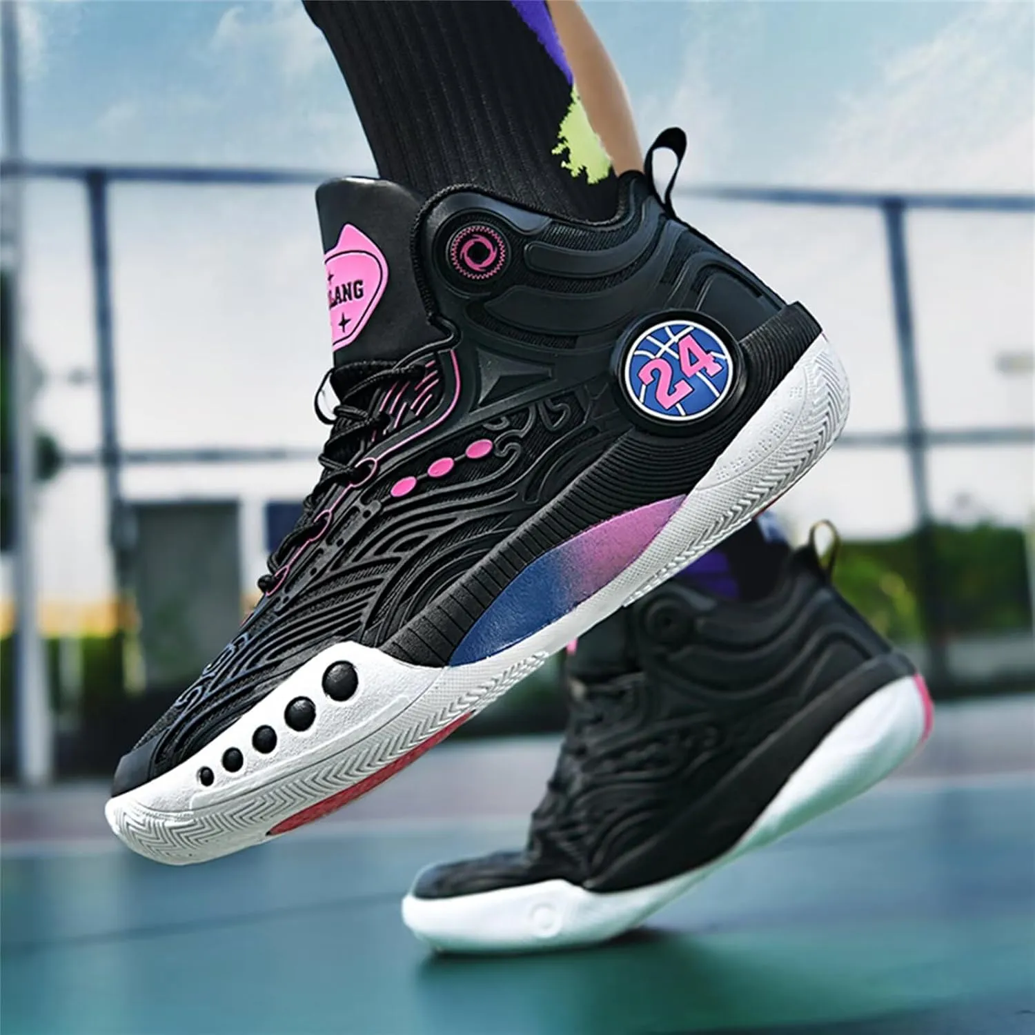 Men's Basketball Shoes for Women Breathable Non Slip Fashionable Comfortable Training Shoes Outdoor Sneakers