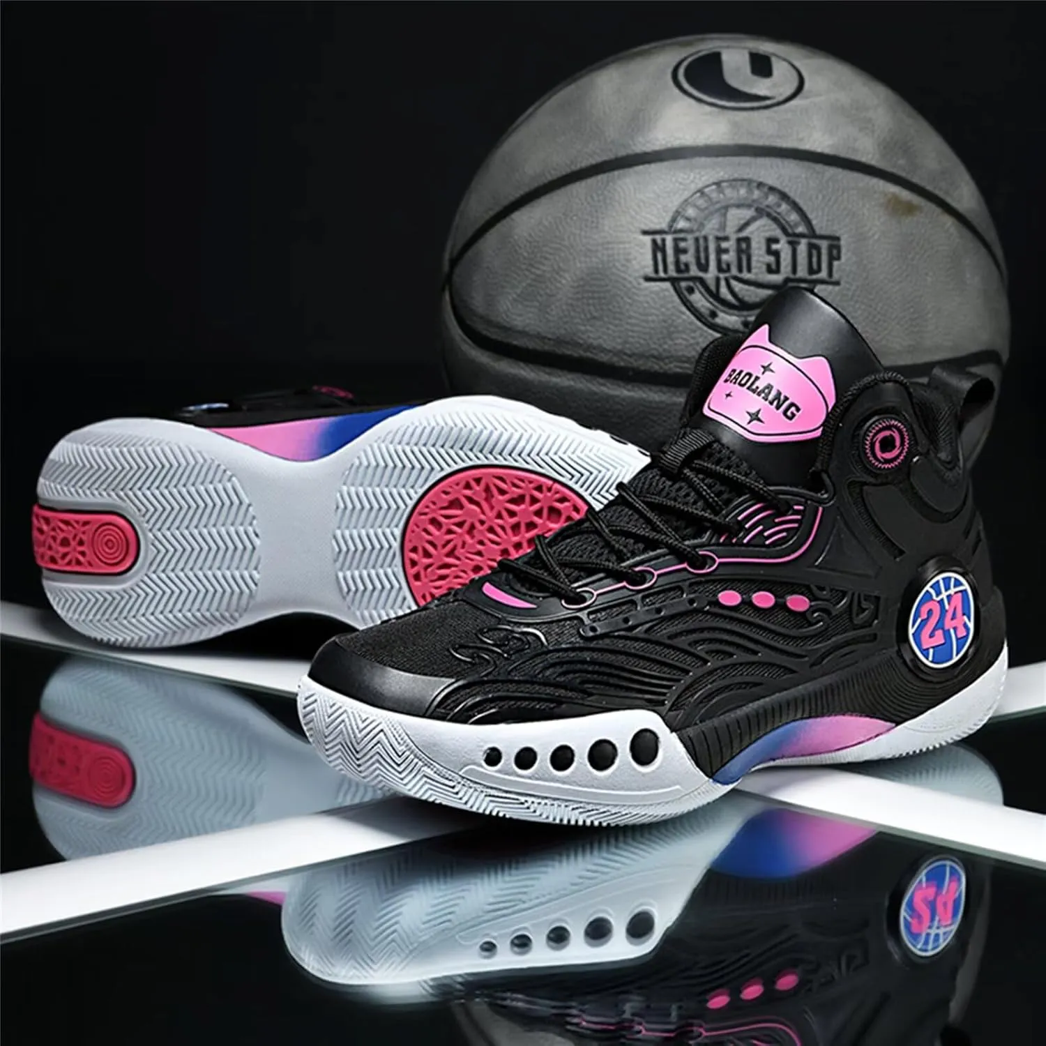 Men's Basketball Shoes for Women Breathable Non Slip Fashionable Comfortable Training Shoes Outdoor Sneakers
