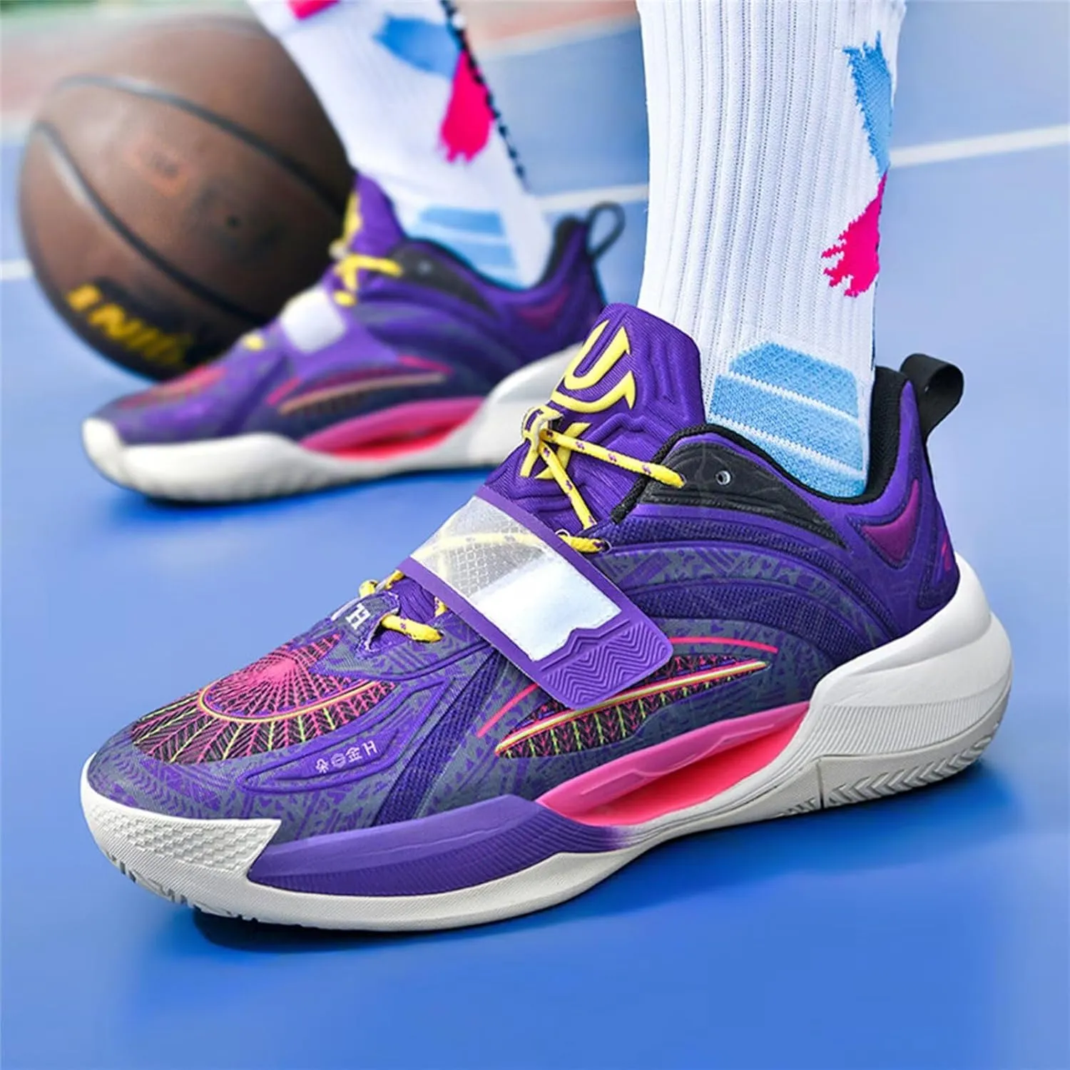 Men's Basketball Shoes for Women Breathable Non Slip Fashionable Comfortable Training Shoes Outdoor Sneakers