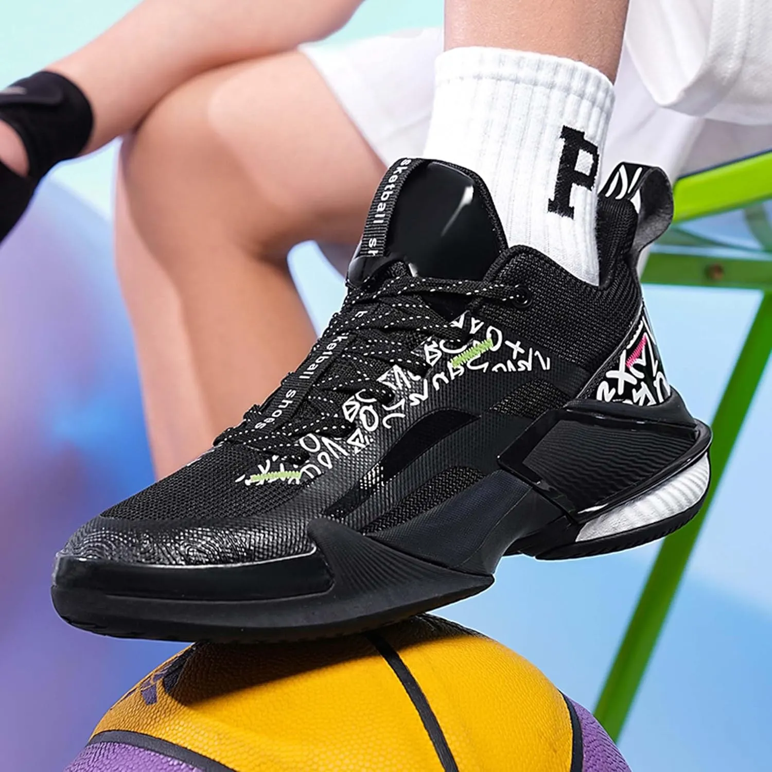 Mens Basketball Sneakers Team Sneakers Comfortable Competition Shoes Sneakers