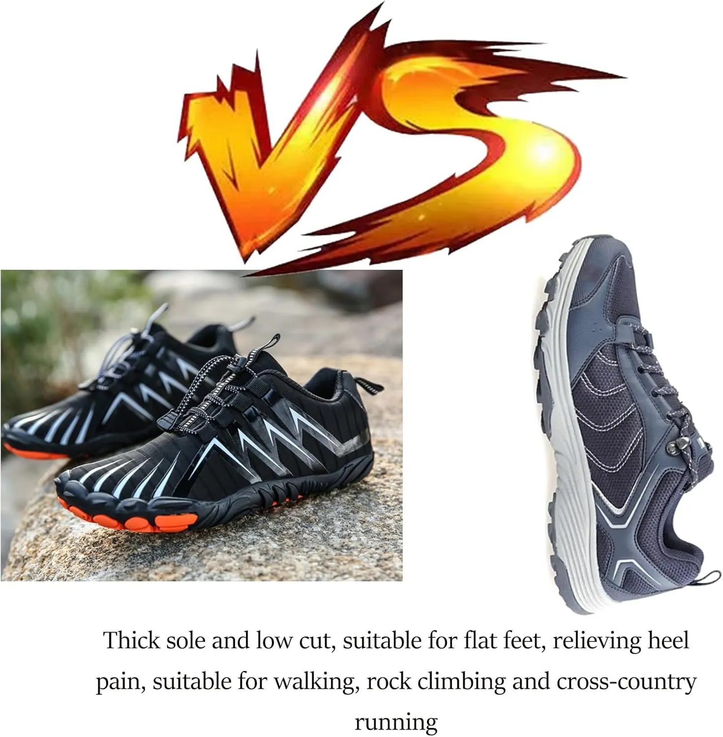 Mens Breathable Hiking Shoes, Non Slip Breathable Lightweight Athletic Tennis Running Shoes, for Cross-Country Climbing
