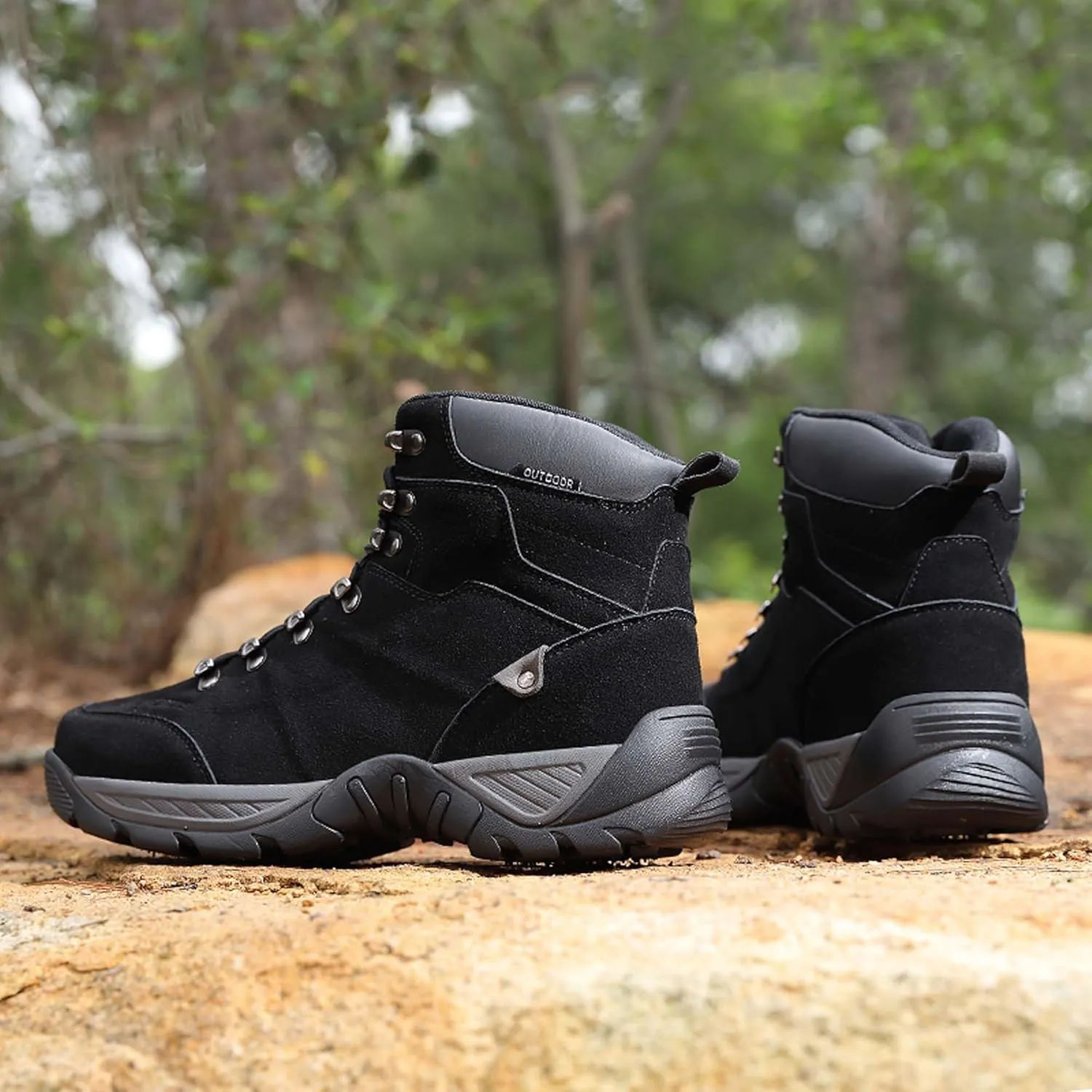 Men's Camping Boots Hiking Shoes,Outdoor Anti Slip Shoes Comfortable Backpacking Boots for Traveler