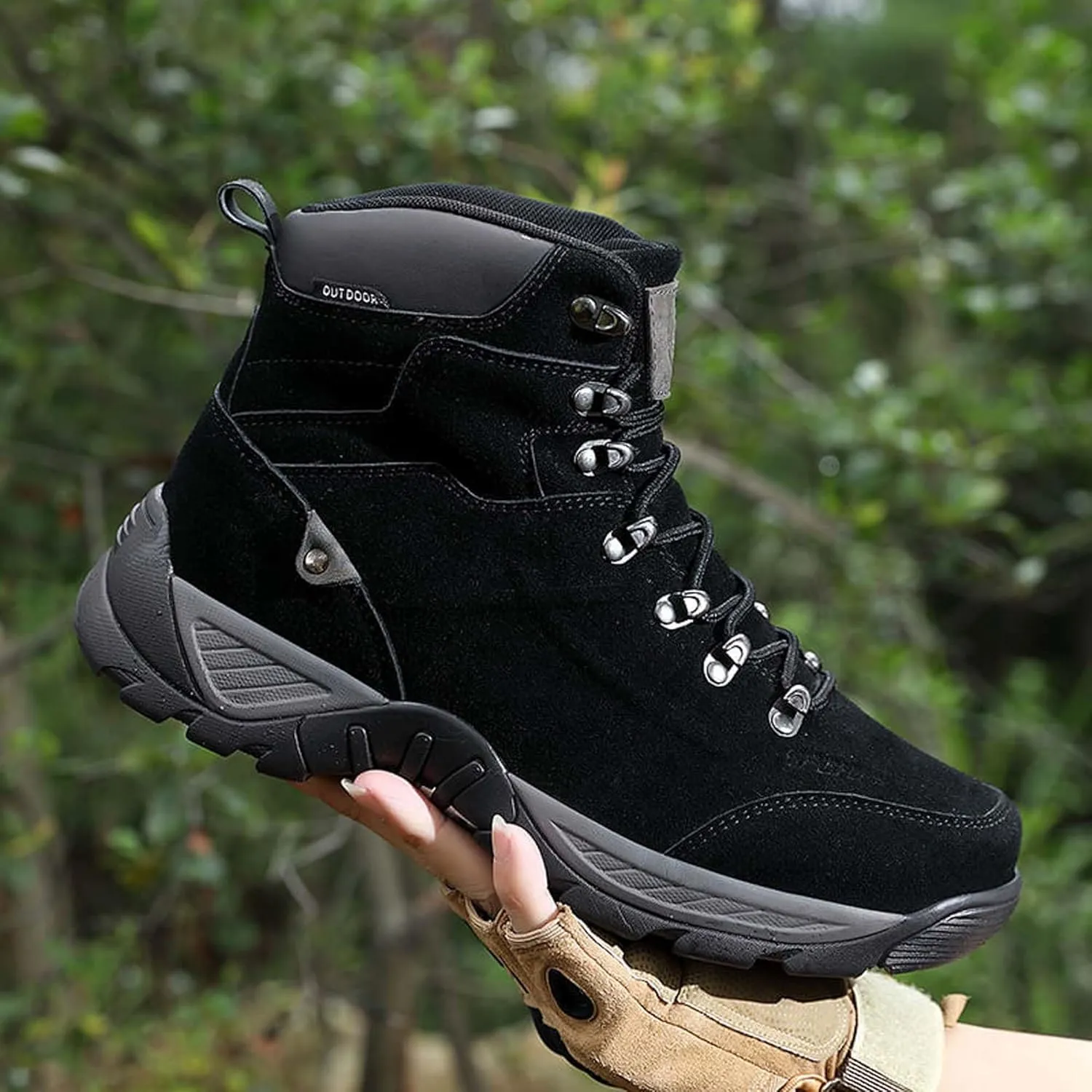 Men's Camping Boots Hiking Shoes,Outdoor Anti Slip Shoes Comfortable Backpacking Boots for Traveler