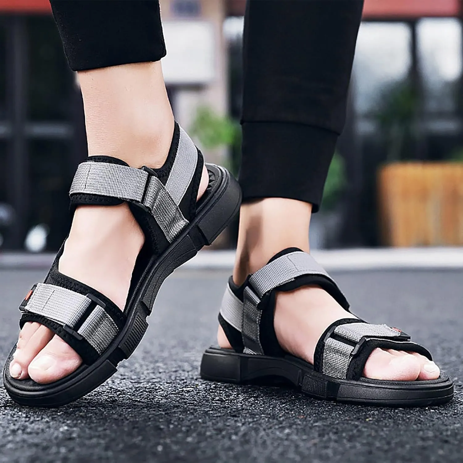 Men'S Couple Sandals Summer New Trend Sports And Leisure Purpose Slippers Non Slip Outdoor Wearing Beach Shoes