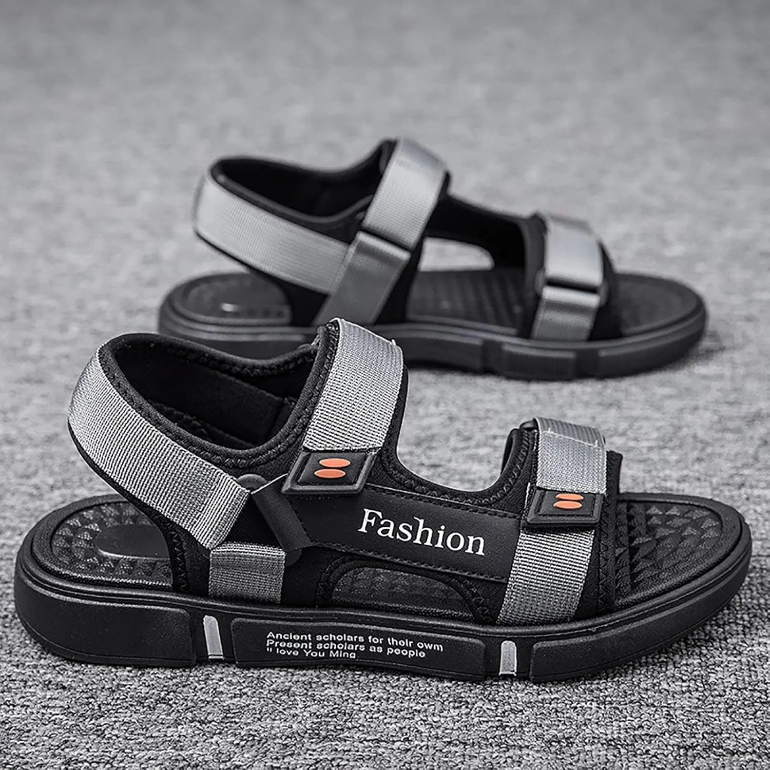 Men'S Couple Sandals Summer New Trend Sports And Leisure Purpose Slippers Non Slip Outdoor Wearing Beach Shoes