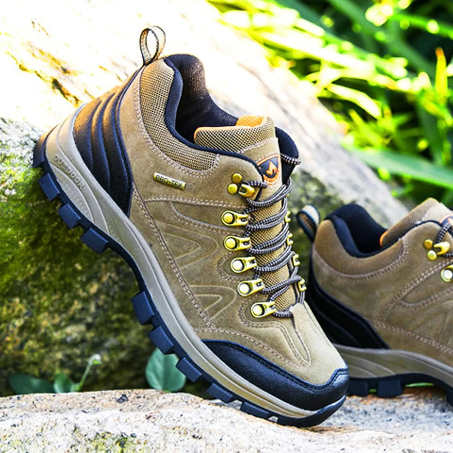 Men's Hiking Boots Low-top Spoty Travel Non-Slip Climbing Trekking Trail Shoes for Women