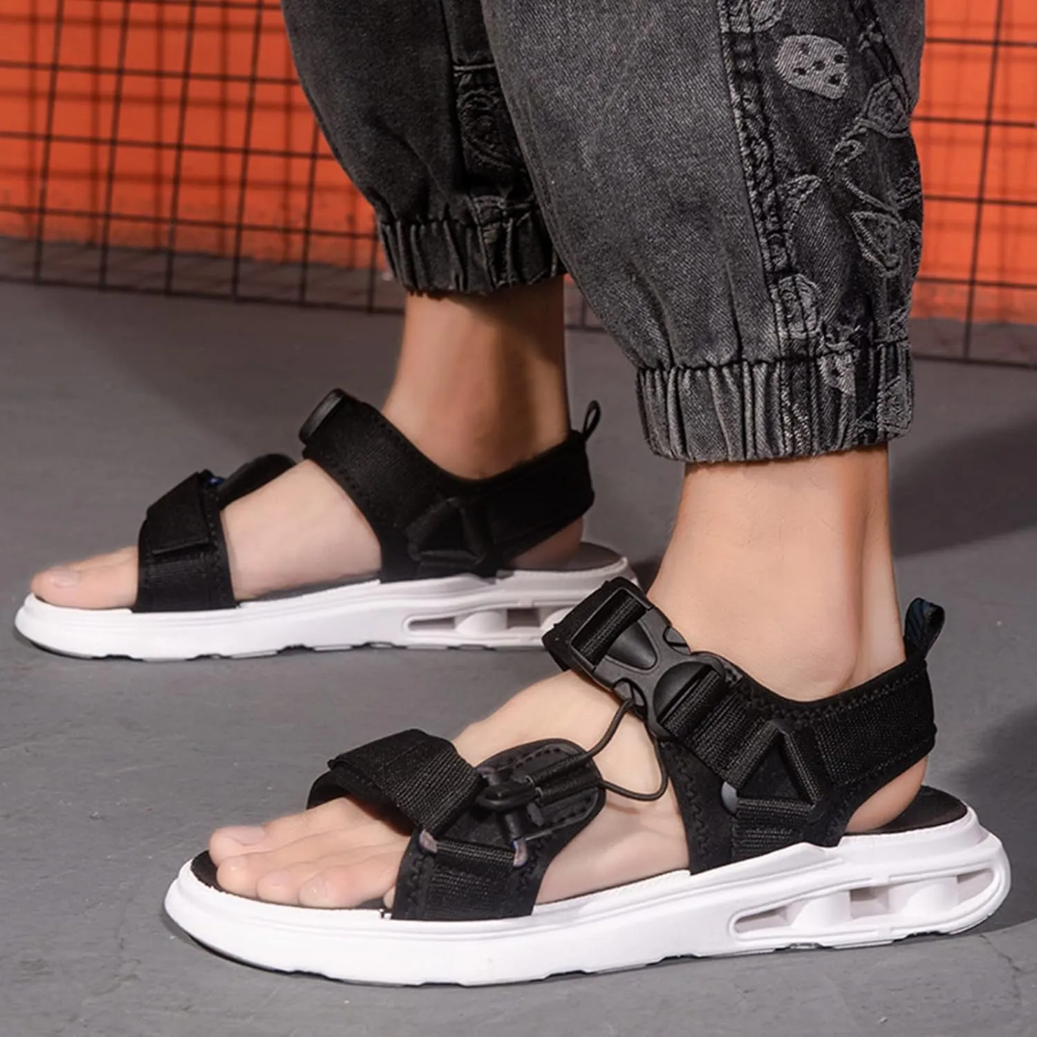 Men's Hiking Sandals Open Shoes for Men Sandal Outdoor with Adjustable Straps Sandals Men Mens Hiking Sandals