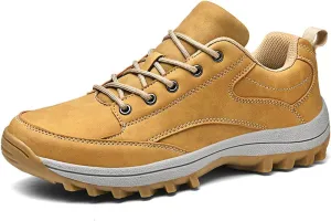 Men's Hiking Shoes, Large Size Men's Shoes, Outdoor, Hiking, Hiking, Cycling, Camping, Fishing (Color : Light Brown 3, Size : 10)