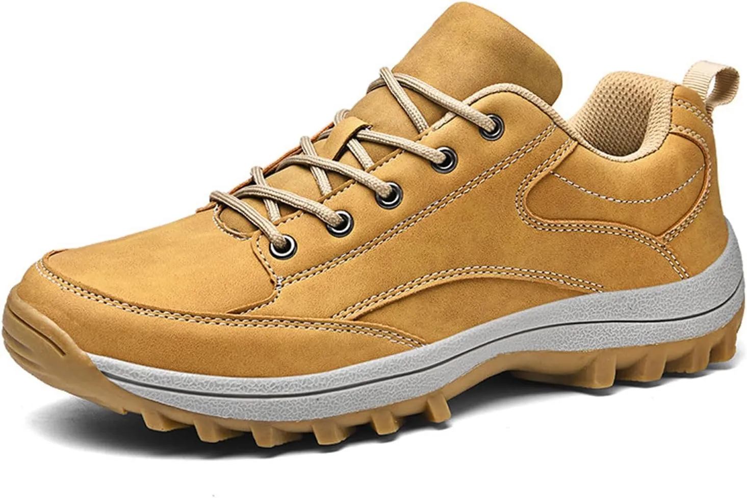 Men's Hiking Shoes, Large Size Men's Shoes, Outdoor, Hiking, Hiking, Cycling, Camping, Fishing (Color : Light Brown 3, Size : 10)
