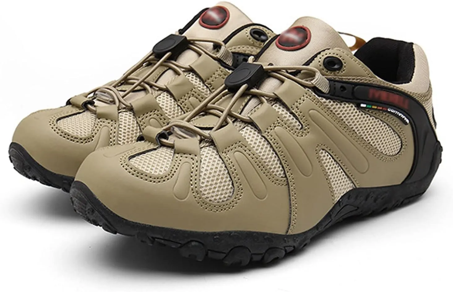 Men's Hiking Shoes, Lightweight, Comfortable, Breathable, Low-Top, Non-Slip, Rock Climbing, Mountaineering (Color : Sand, Size : 8.5)