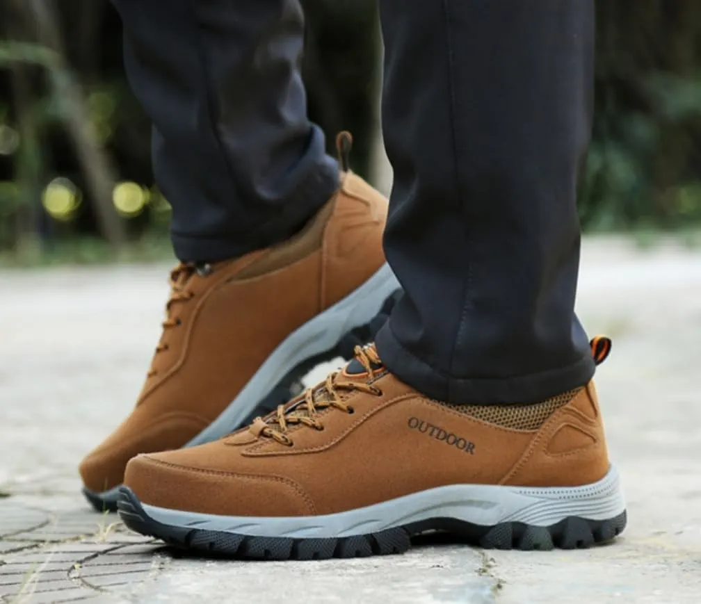 Mens Hiking Shoes, Low Top Waterproof Hiking Shoes, Lightweight Anti-Slip Outdoor Walking Work Sneakers Size 7-10.5